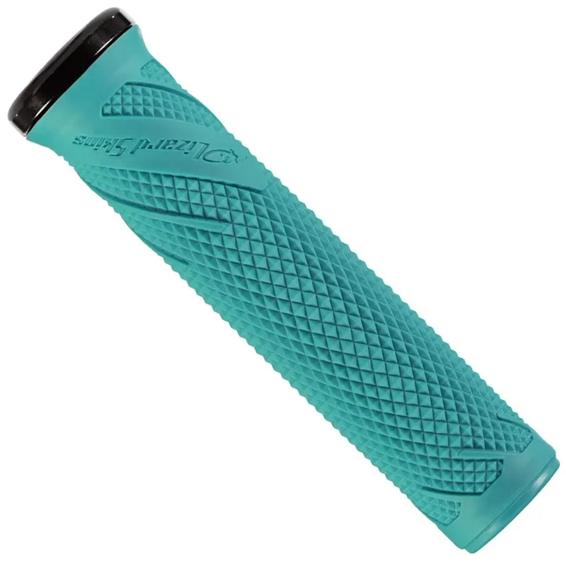 Lizard Skins Wasatch  Single-Clamp Lock-On MTB Grips - 136mm - Teal